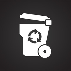 Garbage related icon on background for graphic and web design. Simple illustration. Internet concept symbol for website button or mobile app.