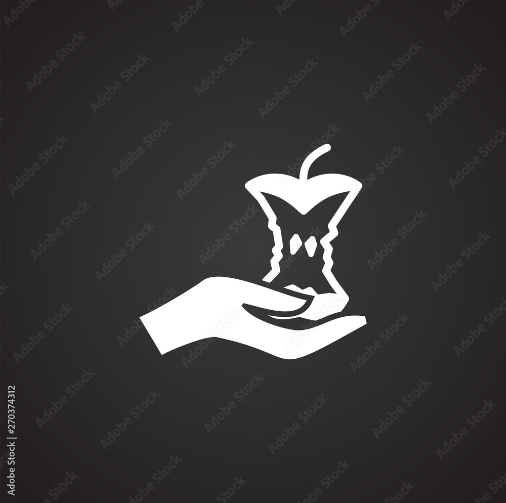 Poster garbage related icon on background for graphic and web design. simple illustration. internet concept