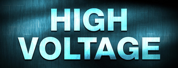 Fototapeta premium High Voltage abstract blue banner background