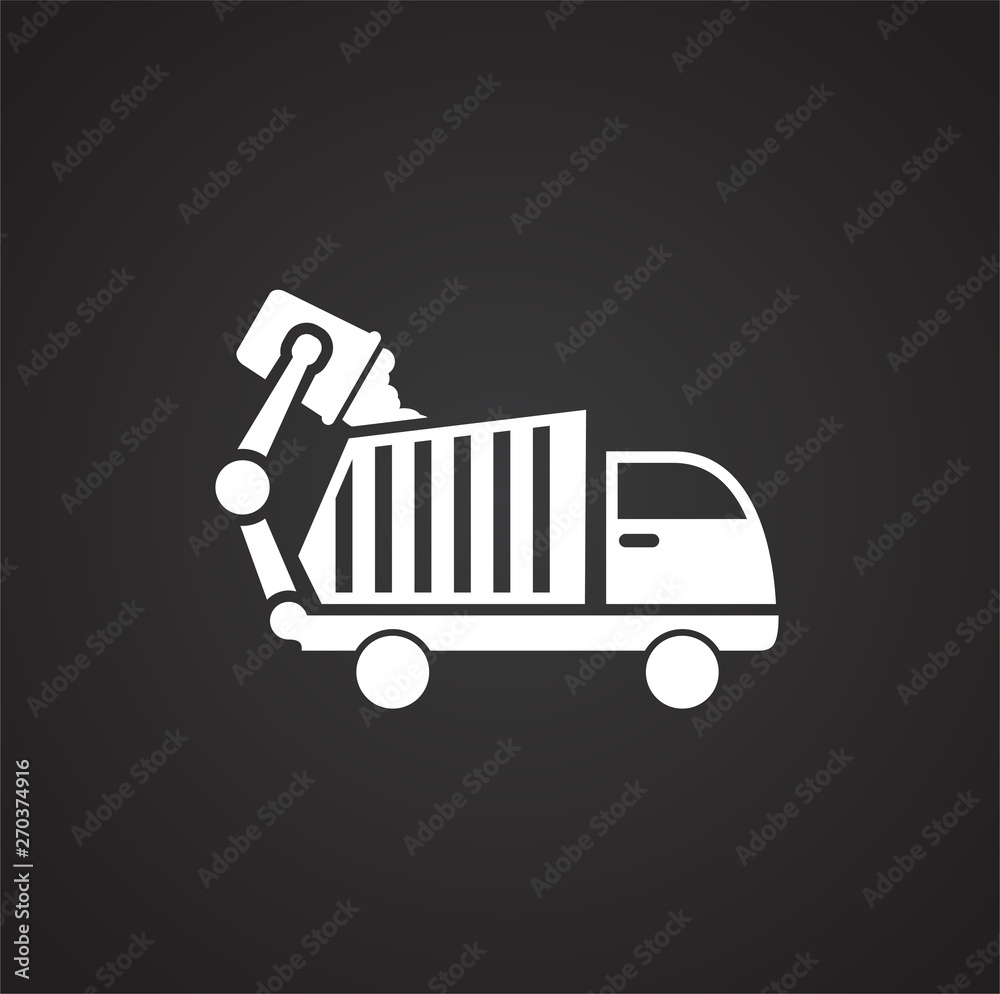 Poster garbage related icon on background for graphic and web design. simple illustration. internet concept