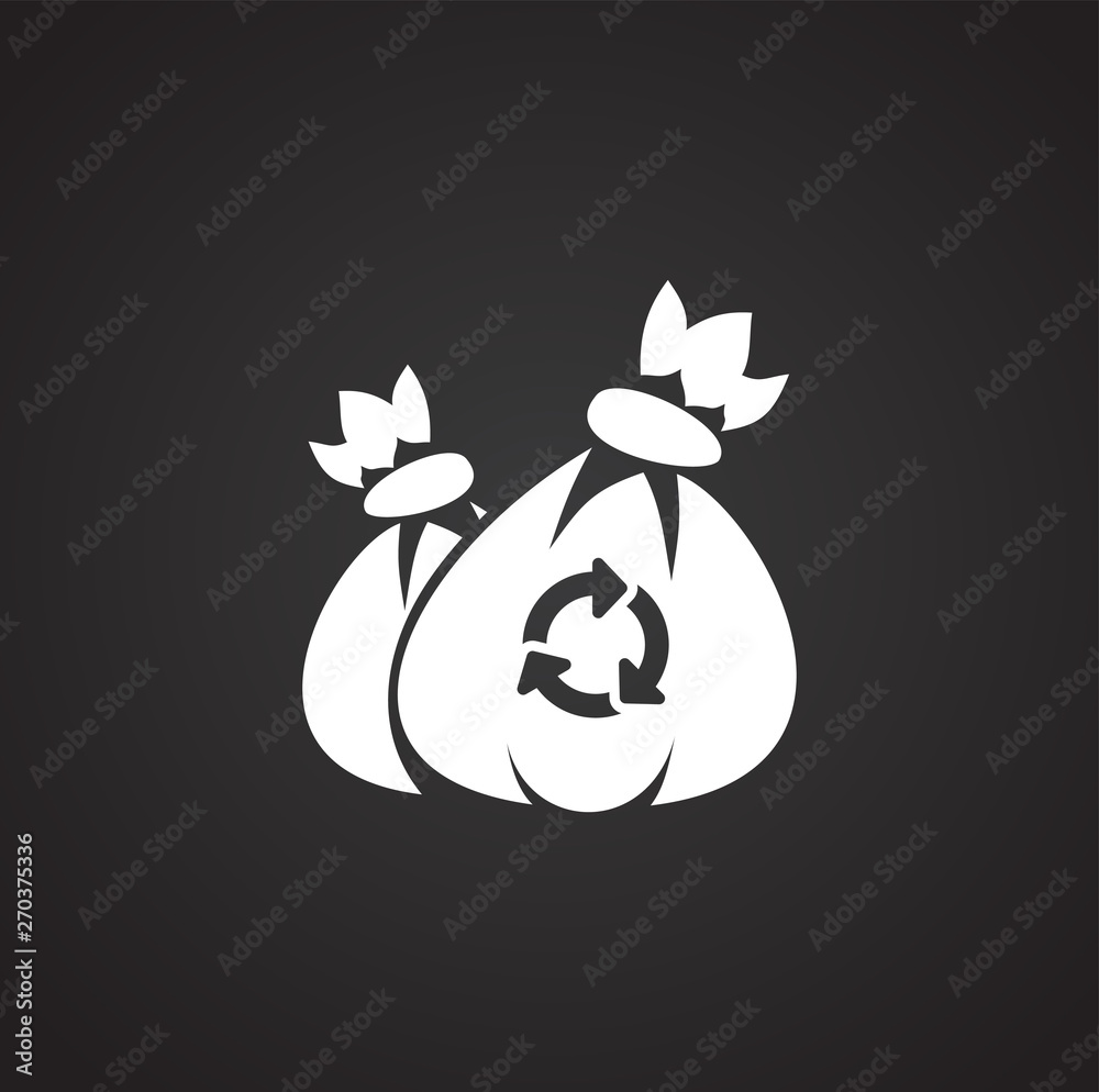 Poster garbage related icon on background for graphic and web design. simple illustration. internet concept