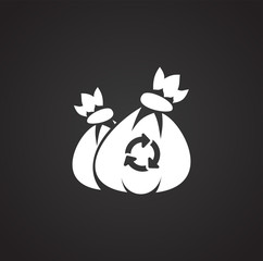 Garbage related icon on background for graphic and web design. Simple illustration. Internet concept symbol for website button or mobile app.