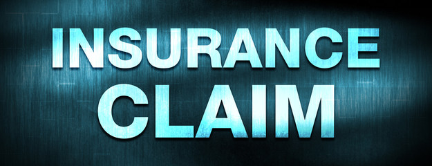 Fototapeta premium Insurance Claim abstract blue banner background