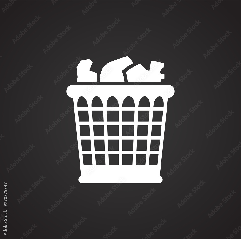 Poster garbage related icon on background for graphic and web design. simple illustration. internet concept