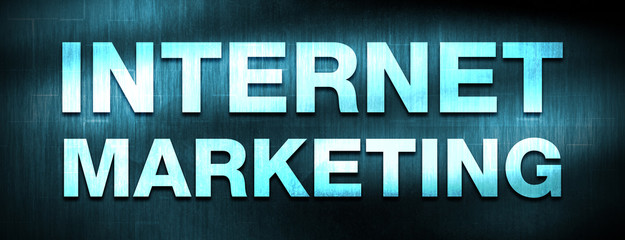 Internet Marketing abstract blue banner background