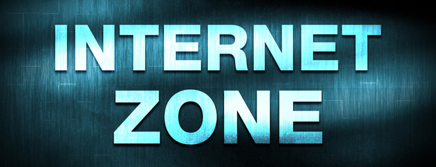 Internet Zone abstract blue banner background