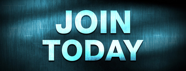 Join Today abstract blue banner background