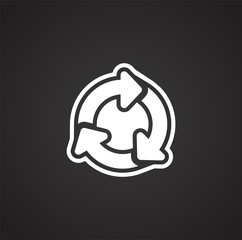 Garbage related icon on background for graphic and web design. Simple illustration. Internet concept symbol for website button or mobile app.