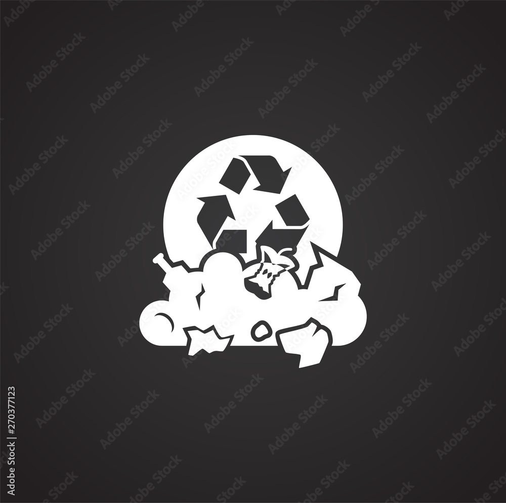 Poster garbage related icon on background for graphic and web design. simple illustration. internet concept