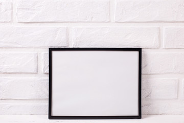 Empty black frame mockup