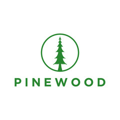 Pine tree logo design for environment and outdoor