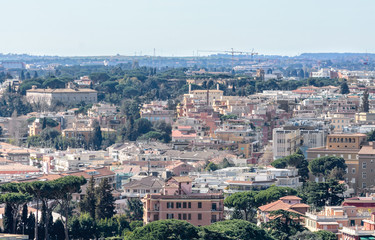 Naklejka premium The best view of Rome from the dome of St. Peter. Vatican. 