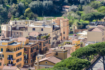 Fototapeta premium The best view of Rome from the dome of St. Peter. Vatican. 