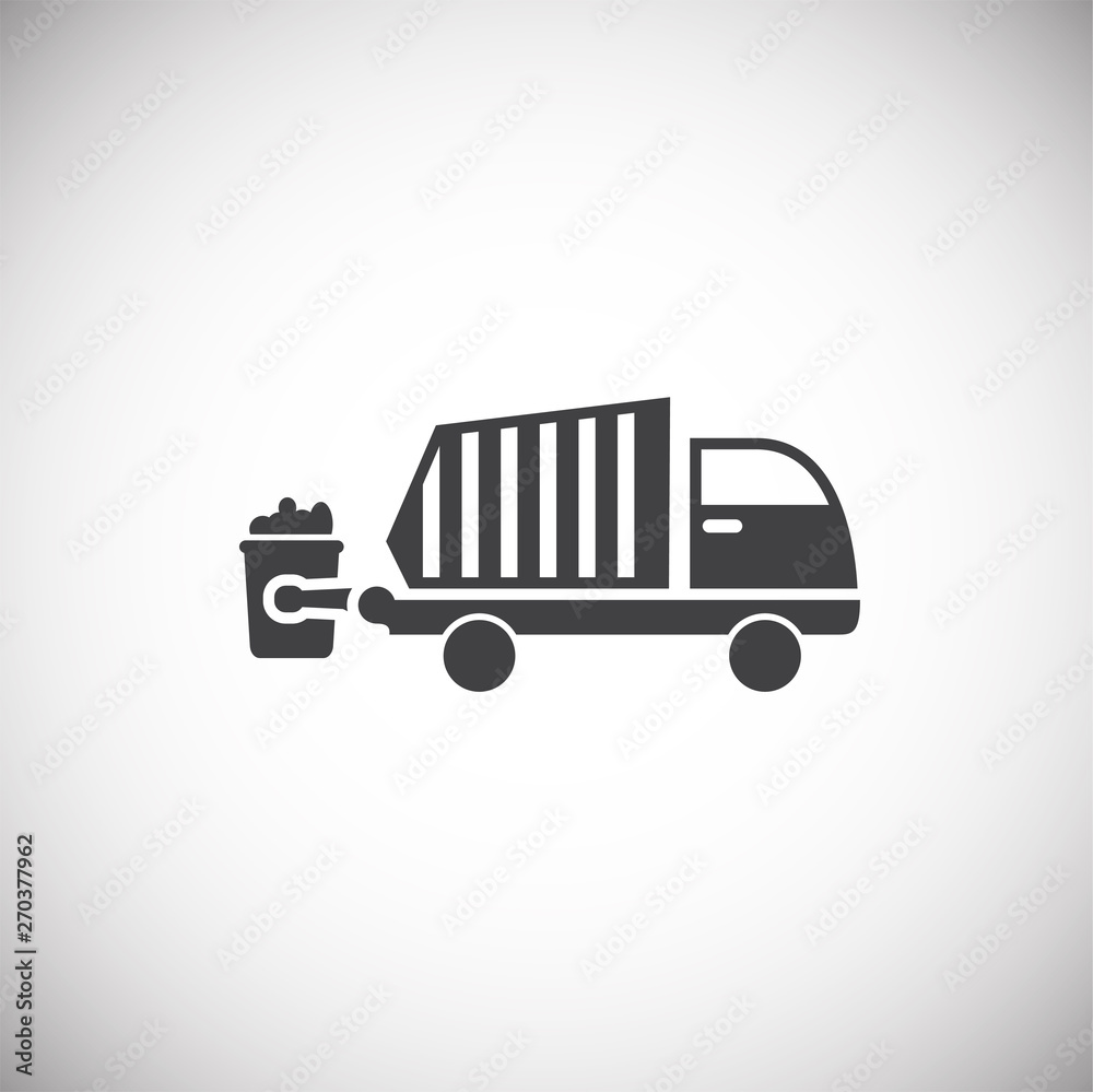 Poster garbage related icon on background for graphic and web design. simple illustration. internet concept
