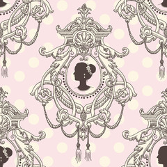 Victorian Vector Seamless Pattern
