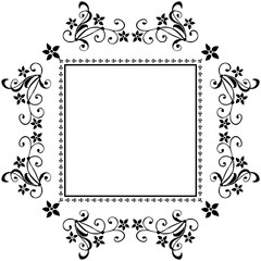 Vector illustration greeting card with element design flower frame