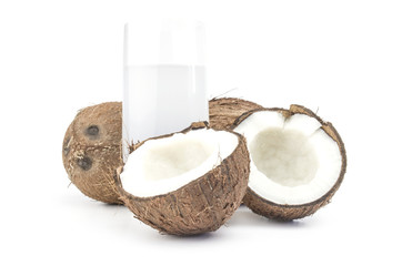 Coconut isolated on a white background with clipping path