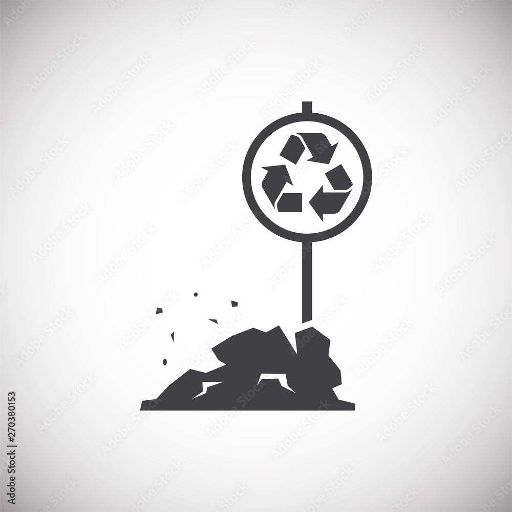 Poster garbage related icon on background for graphic and web design. simple illustration. internet concept