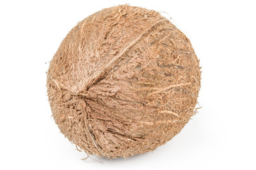 Coconut on a white background clipping path