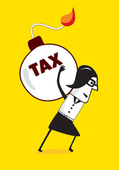 Businesswomen carrying tax burden