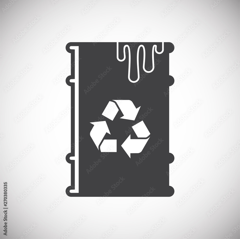 Poster garbage related icon on background for graphic and web design. simple illustration. internet concept