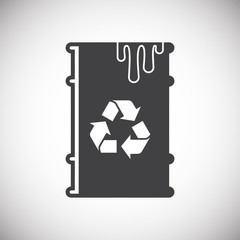 Garbage related icon on background for graphic and web design. Simple illustration. Internet concept symbol for website button or mobile app.