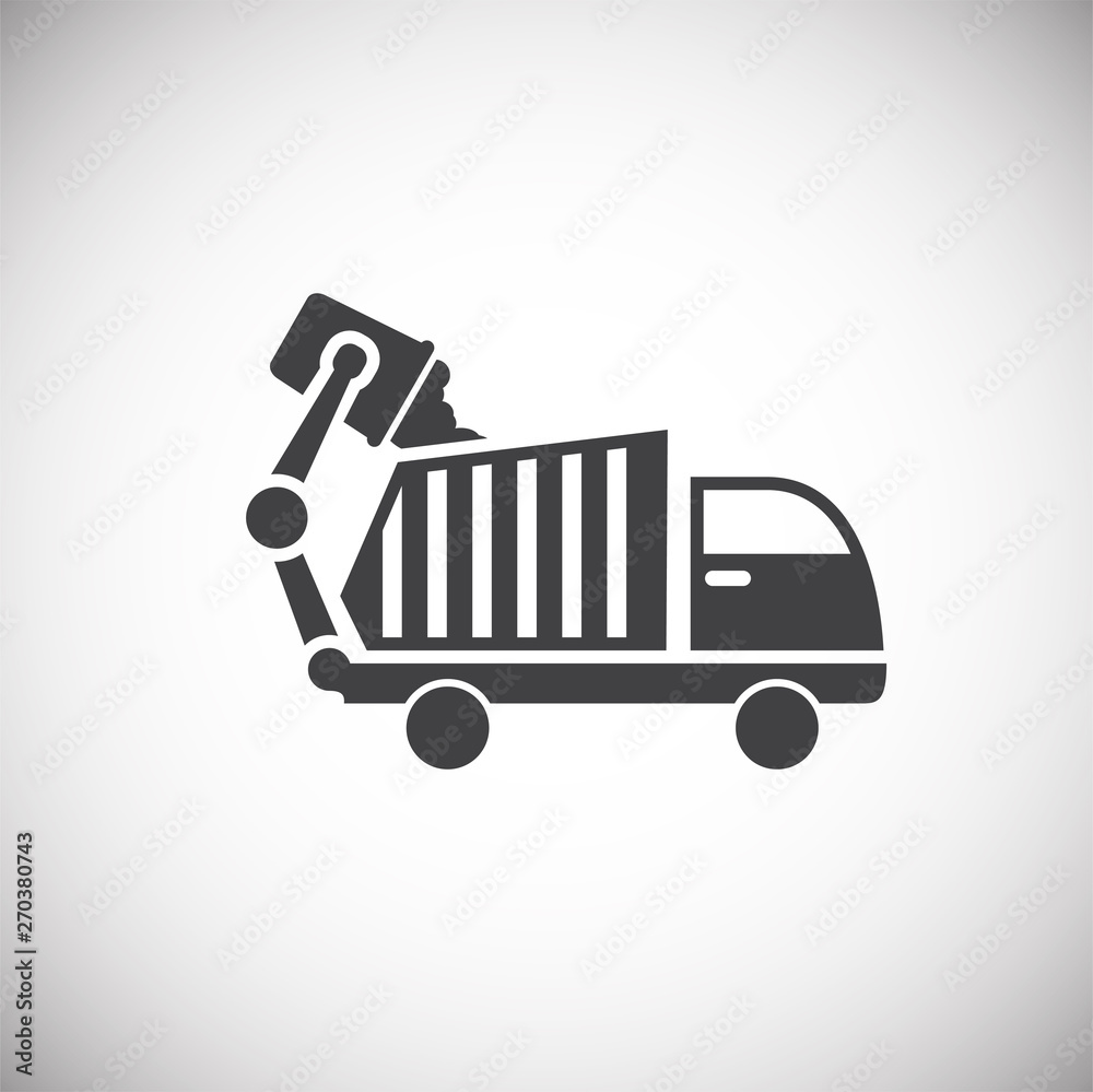 Poster garbage related icon on background for graphic and web design. simple illustration. internet concept