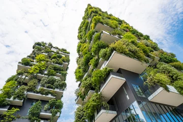 Fototapete Milaan Wolkenkratzer namens Vertical Forest in Mailand
