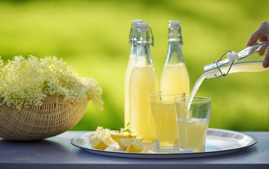 Refreshing springtime elderflower cordial