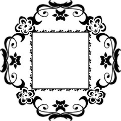 Vector illustration beautiful flower frame with ornate poster