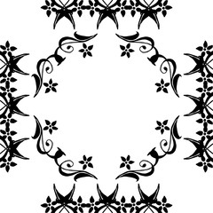 Vector illustration cute wreath frame with design wallpaper