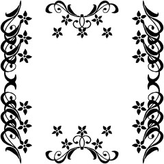 Vector illustration cute wreath frame with design wallpaper