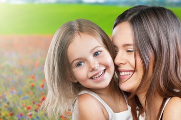 Fototapeta premium Happy Mother and daughter hugging