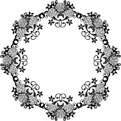 Vector illustration beautiful wreath frame for invitation card