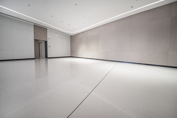 Modern building interior space environment design empty hall