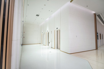 Modern building indoor environment design business center indoor elevator background material