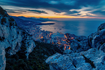 Monaco before sunrise