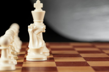 chess on board business concept