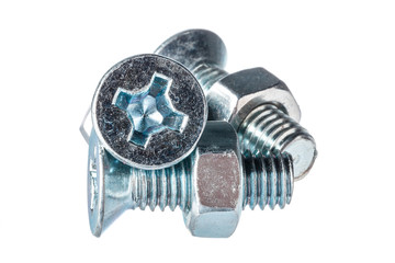 metal bolt isolated on white background