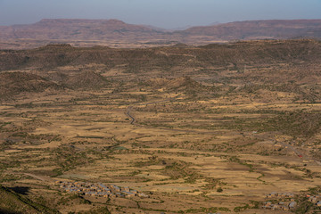 Landscape between Gheralta and Lalibela in Tigray, Ethiopia, Africa