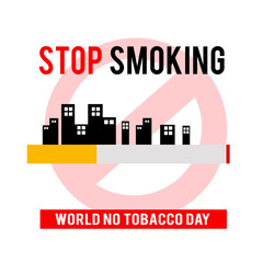 Fototapeta premium World No Tobacco Day Celebration Vector Template Design Illustration