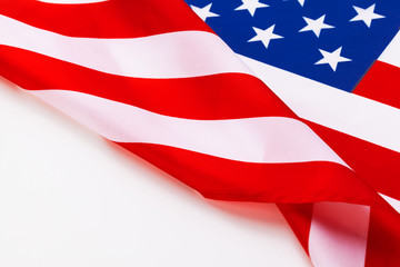 American flag border isolated on a white background