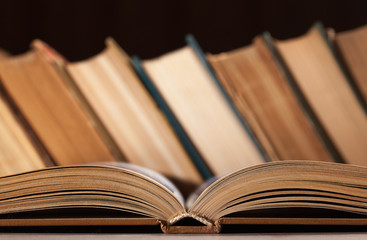 Set of old book with opened sheets