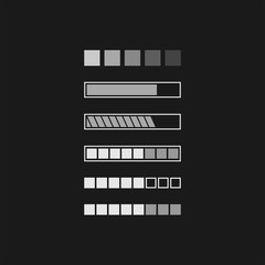 Obraz premium Loading flat vector icons set. Waiting flat vector icons set