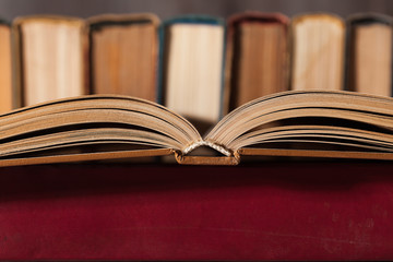 Set of old book with opened sheets