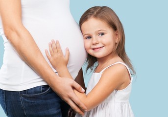Happy Mother and daughter hugging