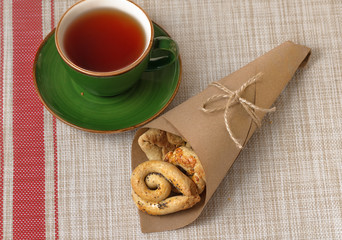 cup of tea and cookies