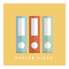 OFFICE FILES FLAT ICON