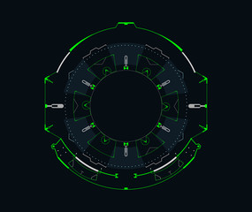 Futuristic element for modern design.