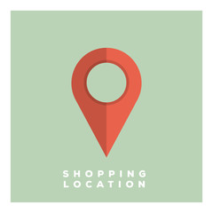 SHOPPING LOCATION FLAT ICON